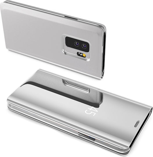 Hurtel Clear View Book Plastic Silver (Galaxy S9)