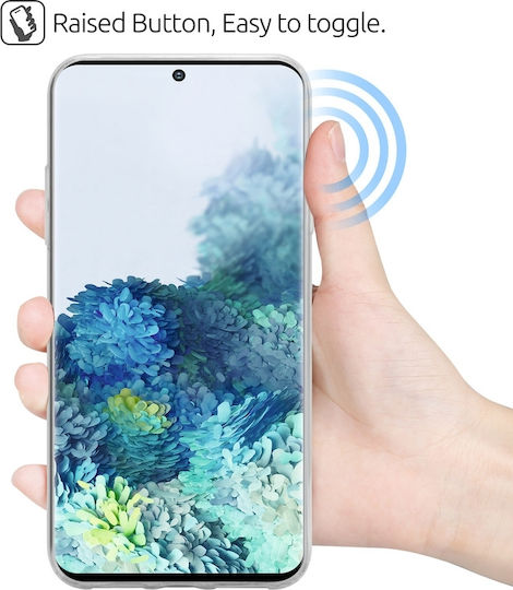 Crong Slim 0.8mm Umschlag Rückseite Silikon 0.8mm Transparent (Galaxy S20)