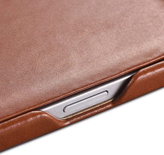 iCarer Curved Edge Vintage Book Δερμάτινο Καφέ (iPhone 13 Pro)