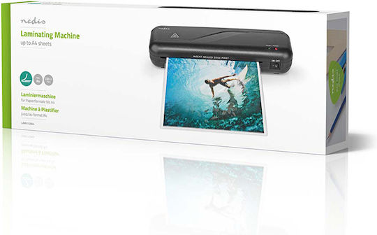 Nedis Laminator Lami112bk4 Desktop for A4 125 Microns