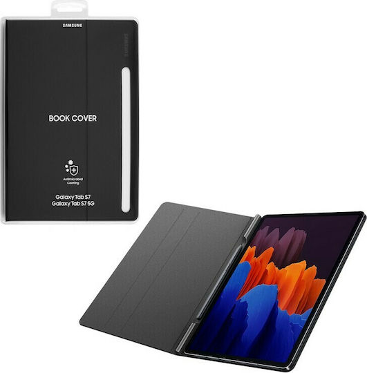 Samsung Flip Cover Lederartige Schwarze (Galaxy Tab S7)