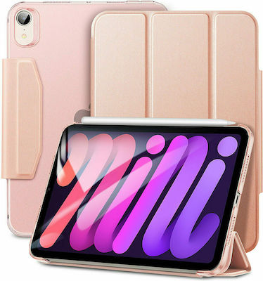 ESR Ascend Flip Cover Piele artificială / Silicon Rose Gold (iPad mini 2021)