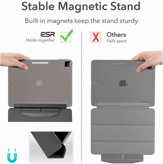ESR Ascend Tempered Glass Flip Cover Gray iPad Pro 2021 12.9"