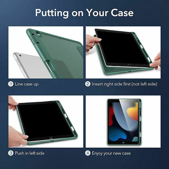 ESR Rebound Hybrid Flip Cover Green iPad 2019/2020/2021 10.2''
