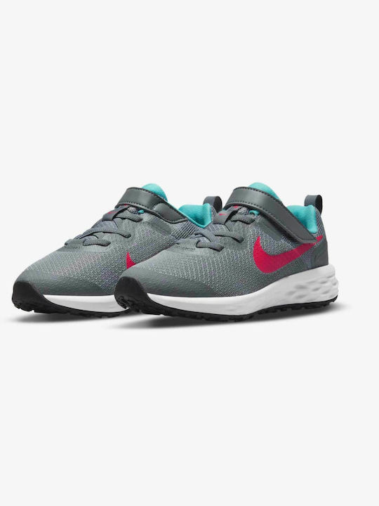 Revolution Kids Sports Shoes Running with Hoop & Loop Closure Grey