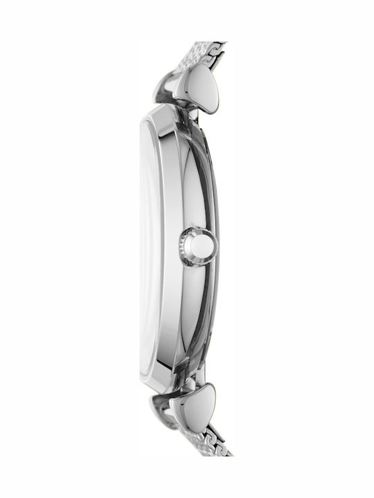 Emporio Armani Γυναικείο Ρολόι 32mm Μπαταρίας με Ασημί Μεταλλικό Μπρασελέ