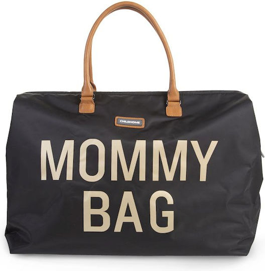 Childhome Shoulder/Hand Diaper Bag Mommy BR73456 Black - Beige 55x30x30cm.