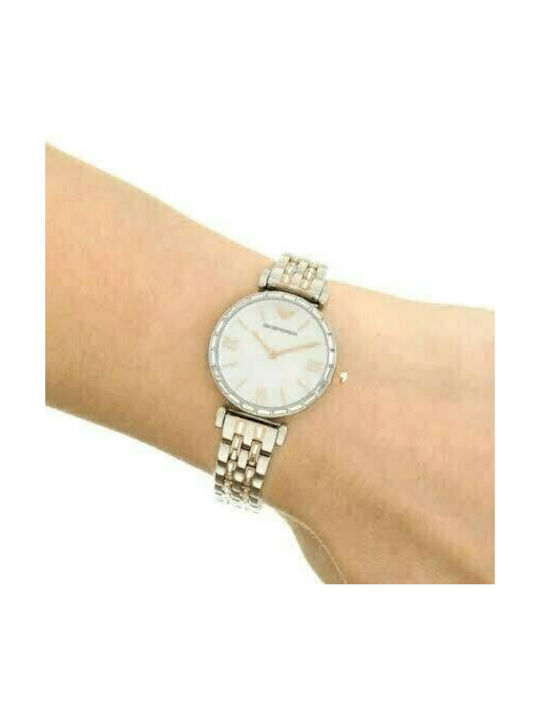 Emporio Armani Gianni Watch with Silver Metal Bracelet