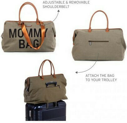 Childhome Shoulder/Hand Diaper Bag Mommy Khaki 55x30x40cm.
