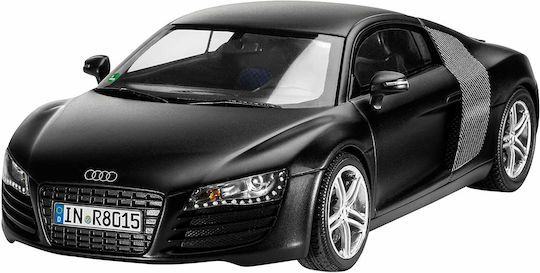 Revell Audi R8 Метал Фигура за Моделизъм Автомобил Черен 106 Части в Мащаб 1:24 18.4см.