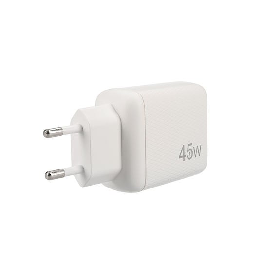Lamtech Charger Without Cable with USB-A Port and USB-C Port 45W Power Delivery / Quick Charge 3.0 Blacks (LAM023541)