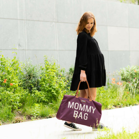 Childhome Τσάντα Μαιευτηρίου Ώμου/Χειρός Mommy Aubergine 55x30x40εκ.