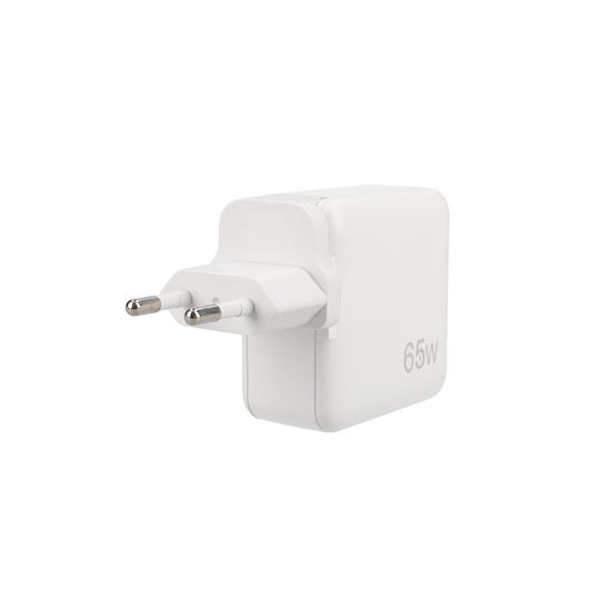 Lamtech Charger Without Cable with USB-A Port and USB-C Port 65W Power Delivery / Quick Charge 3.0 Whites (LAM023558)