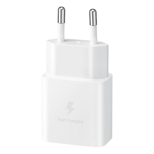 Samsung Charger with USB-C Port and Cable USB-C - USB-C 15W Power Delivery Whites (EP-T1510X)