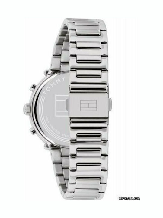 Tommy Hilfiger Women's Watch Chronograph with Silver Metal Bracelet