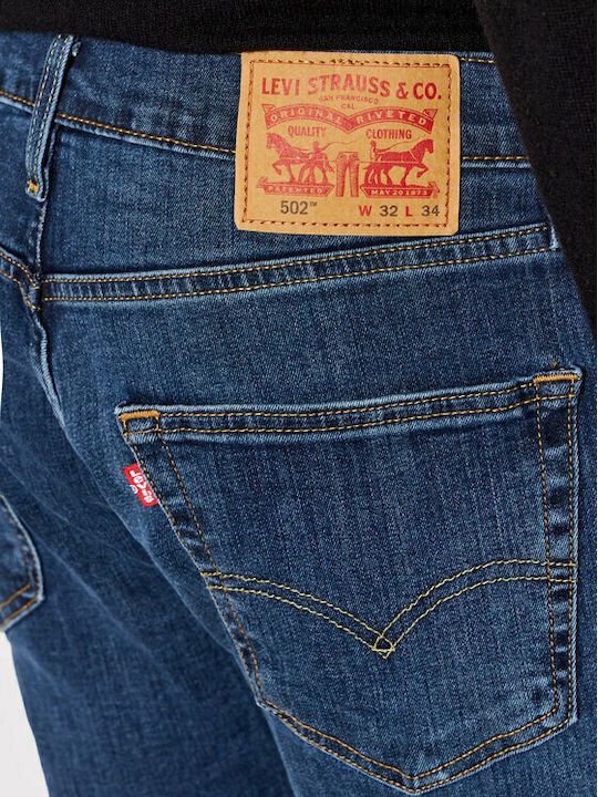502 Men's Jeans Pants with Regular Tapered Fit Dark Indigo
