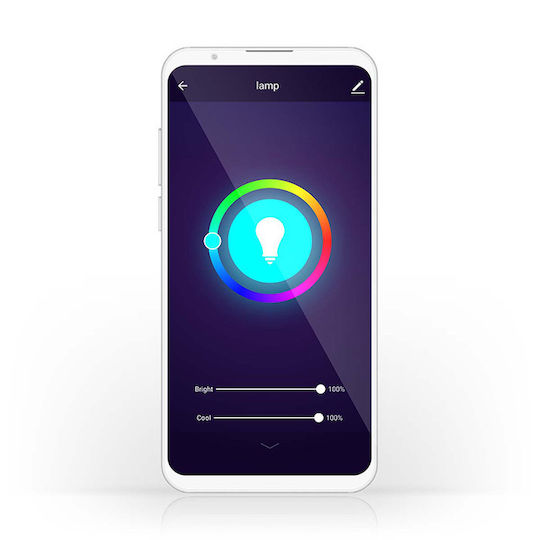 Nedis Smart Λάμπα LED 4.9W για Ντουί E14 RGBW 470lm Dimmable