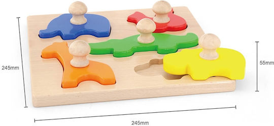 Holz Kinder Steckpuzzle Tiere für 1+ Jahre 5pcs Viga Toys