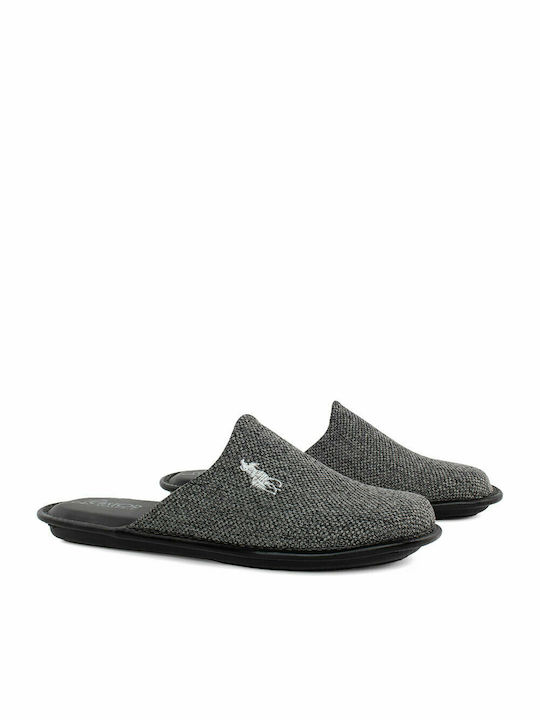 Castor Anatomic Μάριος Men's Leather Slippers Gray