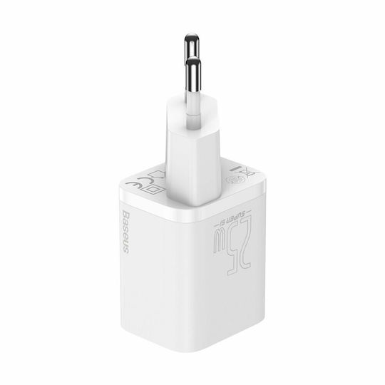 Baseus Charger Without Cable with USB-C Port 25W Whites (Super Si 1C)