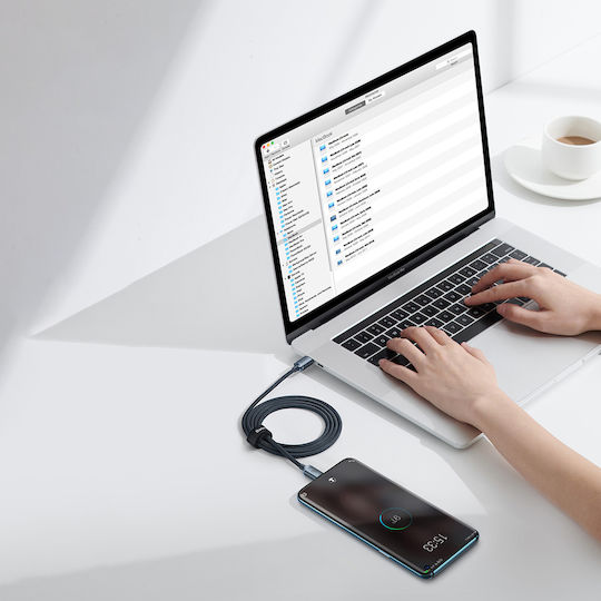 Baseus Crystal Shine Braided USB 2.0 Cable USB-C male - USB-C 100W PD Μπλε 2m CAJY000703
