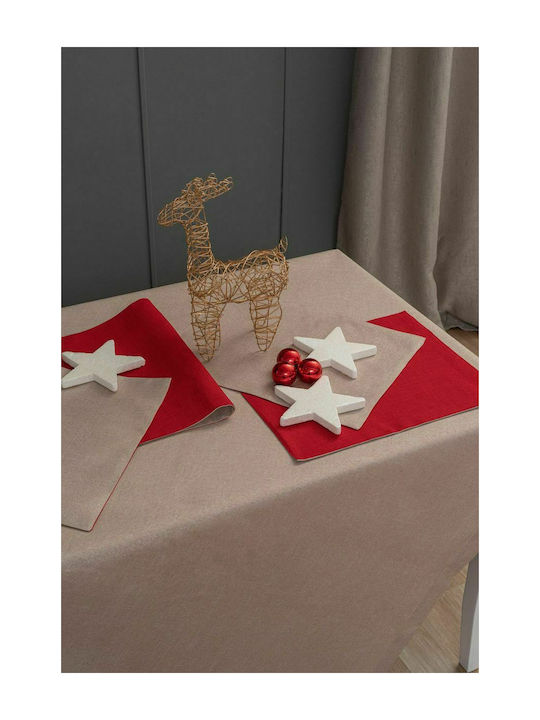 Palamaiki CD01 Set Christmas Placemats Plastic Beige L45xW35cm. 2pcs