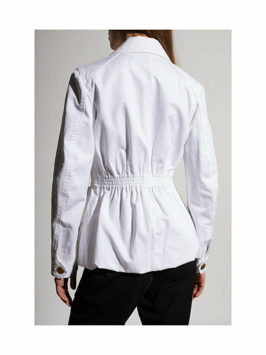 Dsquared2 Women's Short Parka Jacket for Spring or Autumn White