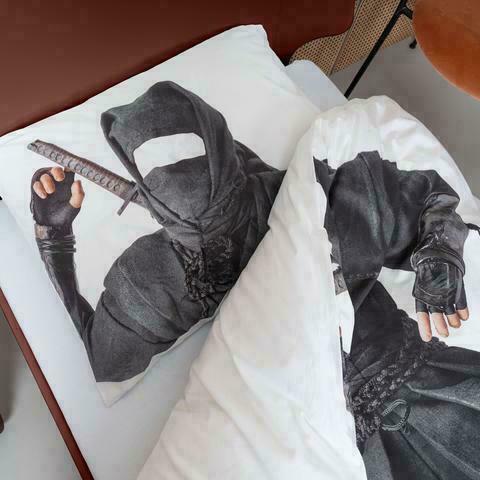 Snurk Ninja Kids Duvet Cover Single Gray 160x220cm