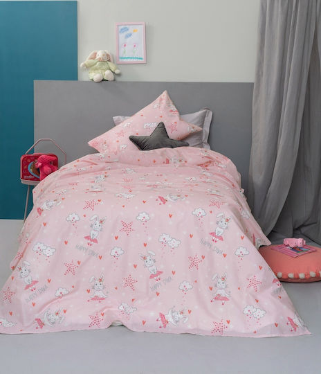 Palamaiki Set Kids Duvet Cover Single Pink