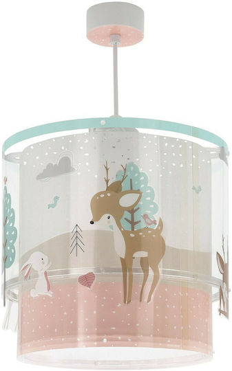 Ango Loving Deer Μονόφωτο Παιδικό Φωτιστικό Κρεμαστό από Πλαστικό 23W με Υποδοχή E27 Ροζ 26x25cm
