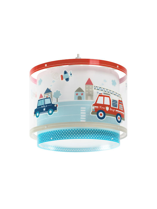 Ango Kids Plastic Single Ceiling Light E27 Police Blue 23W 26x21cm