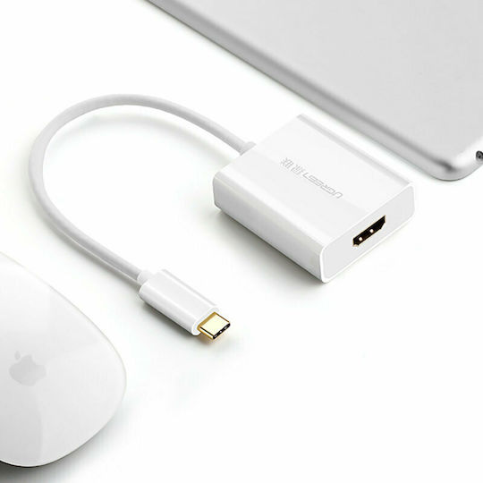 Ugreen Convertor USB-C masculin în HDMI feminin Alb 1buc 40273