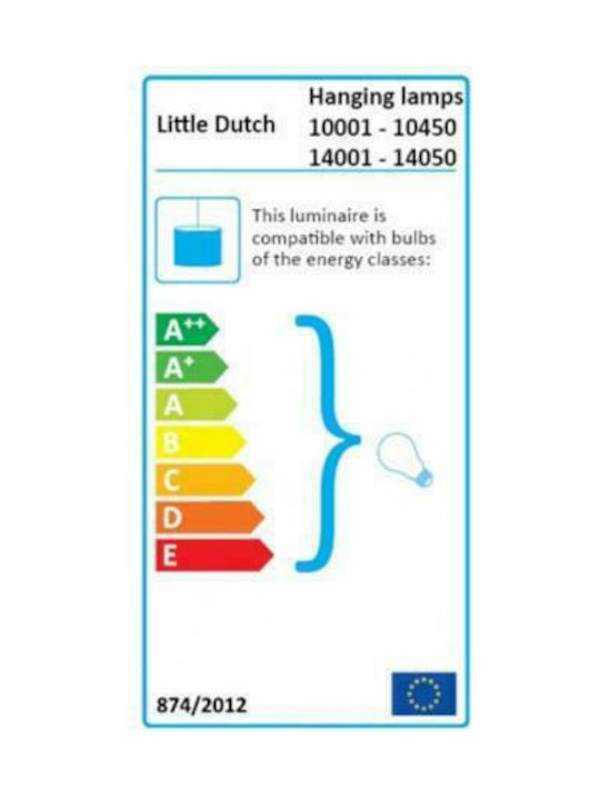 Little Dutch Kids Plastic Single Ceiling Light E27 Silhouette Ocean White 40W 30x20cm