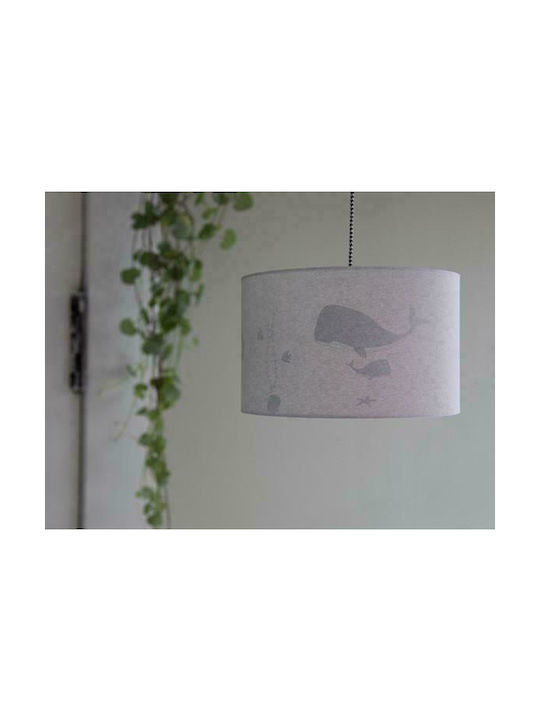 Little Dutch Kids Plastic Single Ceiling Light E27 Silhouette Ocean White 40W 30x20cm
