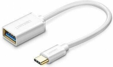 Ugreen Конвертор USB-C мъжки към USB-A женски Бял 1бр (30702)