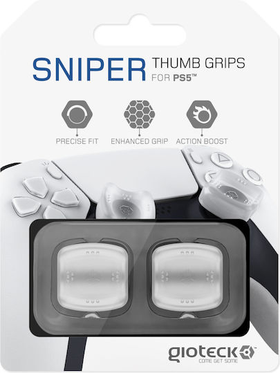 Gioteck Sniper Thumb Grips Thumb Grips for PS5 in White color