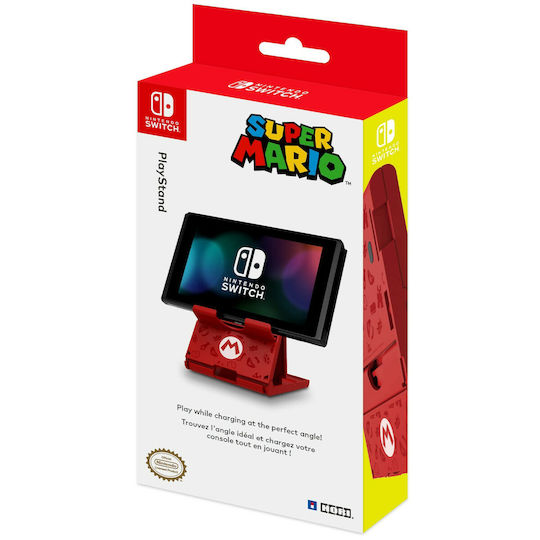 Hori Playstand Charging Station for Switch Mario Red