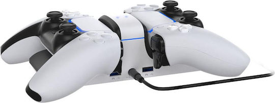 Raptor Dual Charging Dock Charging Station for 2 controllers PS4 / PS5 White