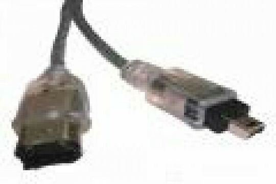Q-Tech FireWire Cable 6-pin male to 6-pin male 1.8m