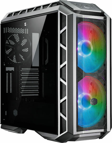 CoolerMaster Mastercase H500P Mesh ARGB Гейминг Midi Tower Компютърна кутия със странично прозорче Сив