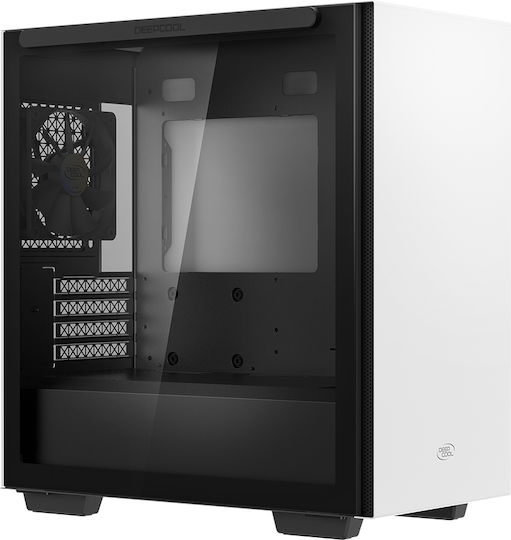Deepcool Macube 110 Gaming Mini-Turm Computergehäuse mit Seitenfenster Weiß