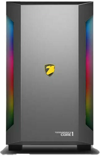 Armaggeddon Tessaraxx Core 1 Gaming Midi Tower Κουτί Υπολογιστή με Πλαϊνό Παράθυρο και RGB Φωτισμό Ασημί