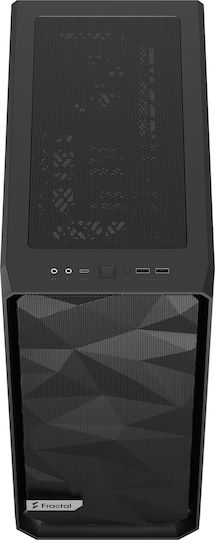 Fractal Design Meshify 2 Compact Dark Tempered Glass Gaming Midi Tower Κουτί Υπολογιστή με Πλαϊνό Παράθυρο Μαύρο