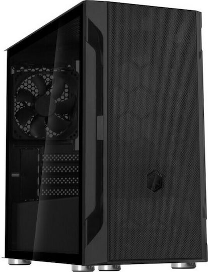 Silverstone FARA H1M Gaming Mini Tower Κουτί Υπολογιστή με Πλαϊνό Παράθυρο Μαύρο