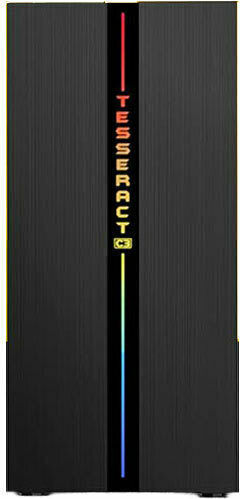 Armaggeddon Tesseract Core 3 Gaming Middle Tower Carcasă PC Cu Deschidere Laterală Neagră