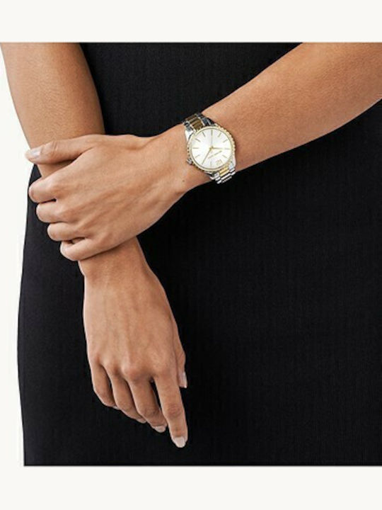 Michael Kors Layton Ρολόι Μπαταρίας με Μεταλλικό Μπρασελέ Michael Kors Layton Ρολόι Μπαταρίας με Μεταλλικό Μπρασελέ
