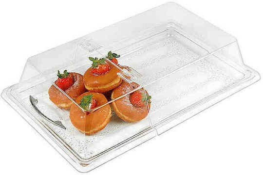 Garibaldi Commercial Serving Rectangular Plate Plastic Cover Foldable 32.5x53cm