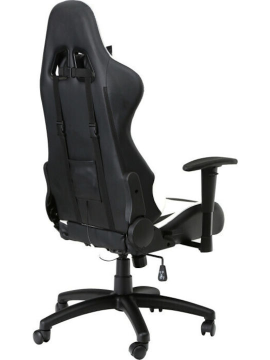 Platinet VARR Flash RGB With Remote Artificial Leather Gaming Chair with Adjustable Armrests and RGB Lighting White