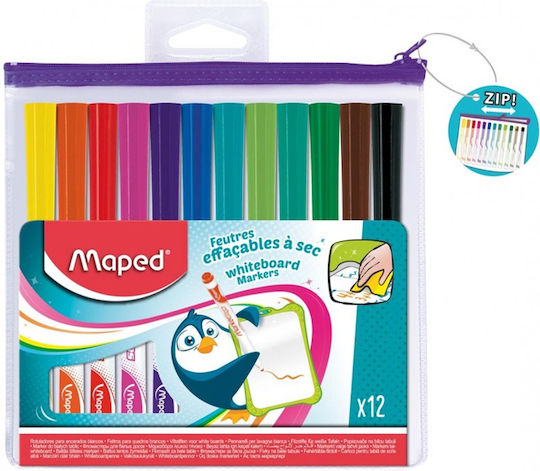 Maped Fancy Whiteboard Markers 1.2mm Multicolour 12pcs