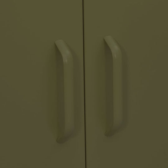 vidaXL Büroaufbewahrungsschublade und -schrank Metall Grün Oliv 80x35x101.5cm